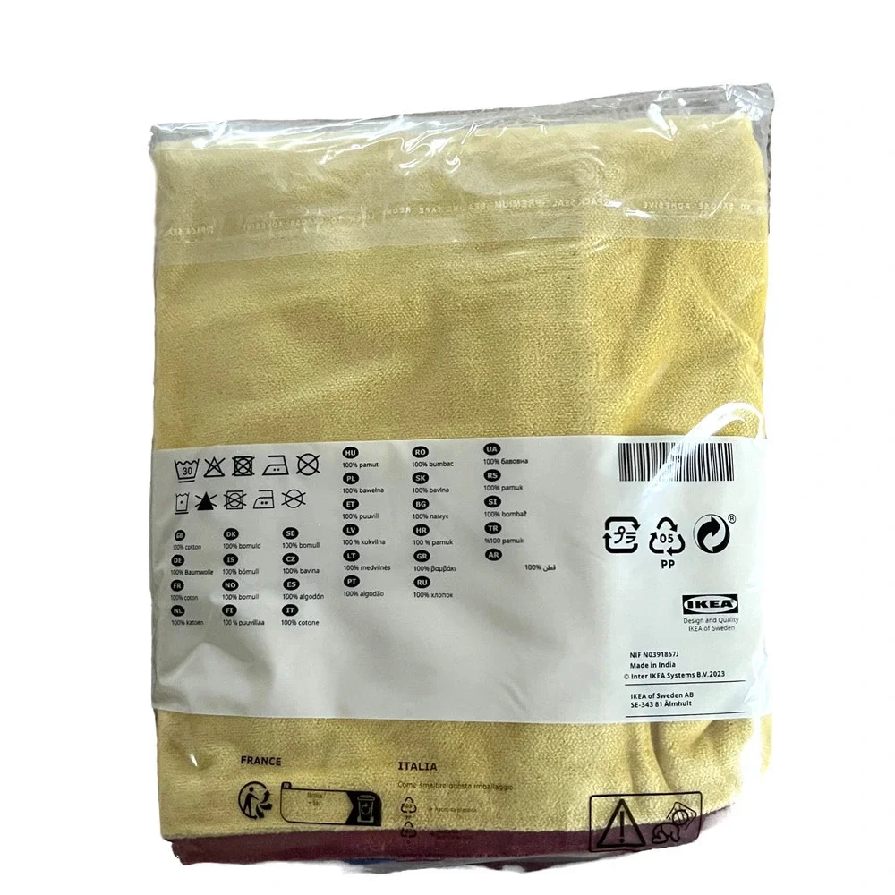 IKEA AROMATISK Cushion cover, blue/yellow, 16x23 
